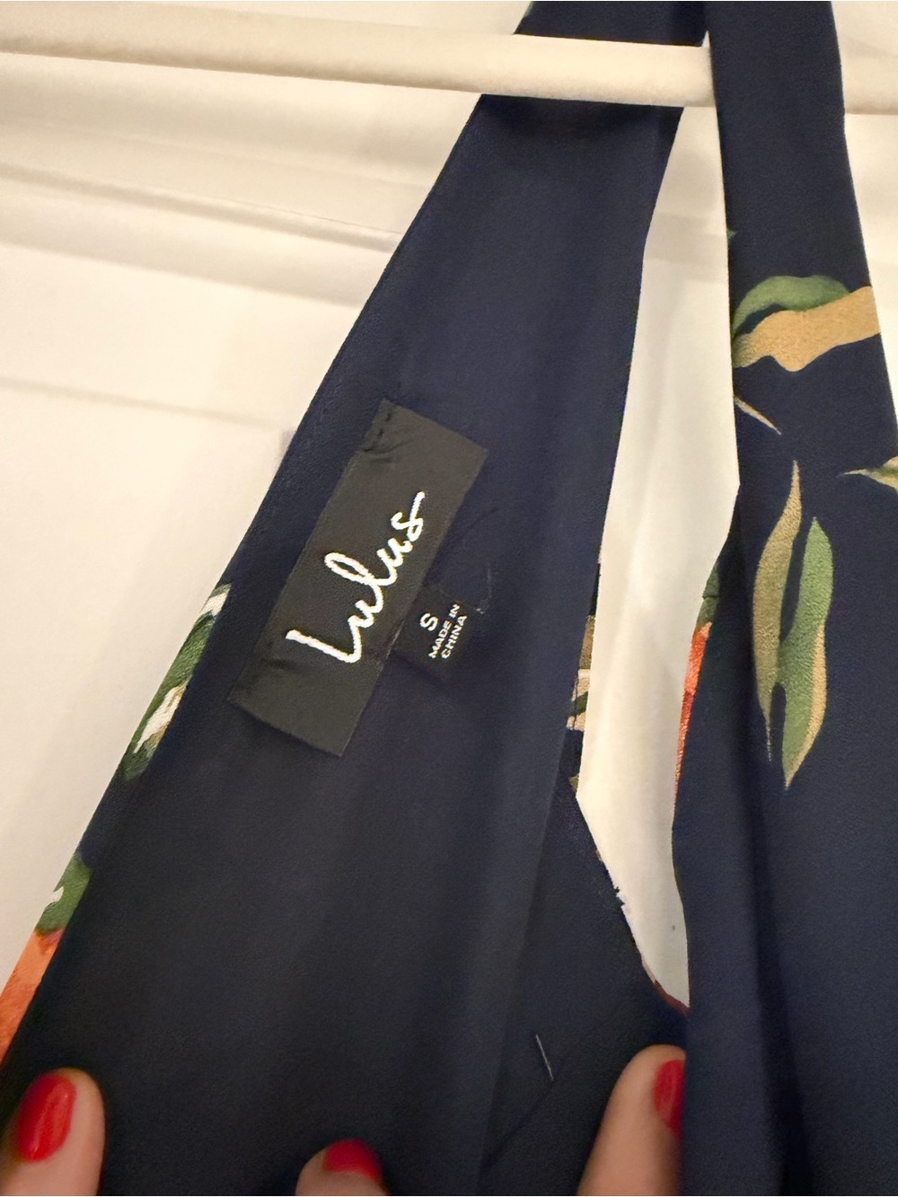 Bouquet, Girl, Hey! Navy Blue Floral Print Wrap Maxi Dress - Picture 7 of 8